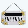 Youngs Wood She Shed Sign with Chalkboard Name Plate 72386